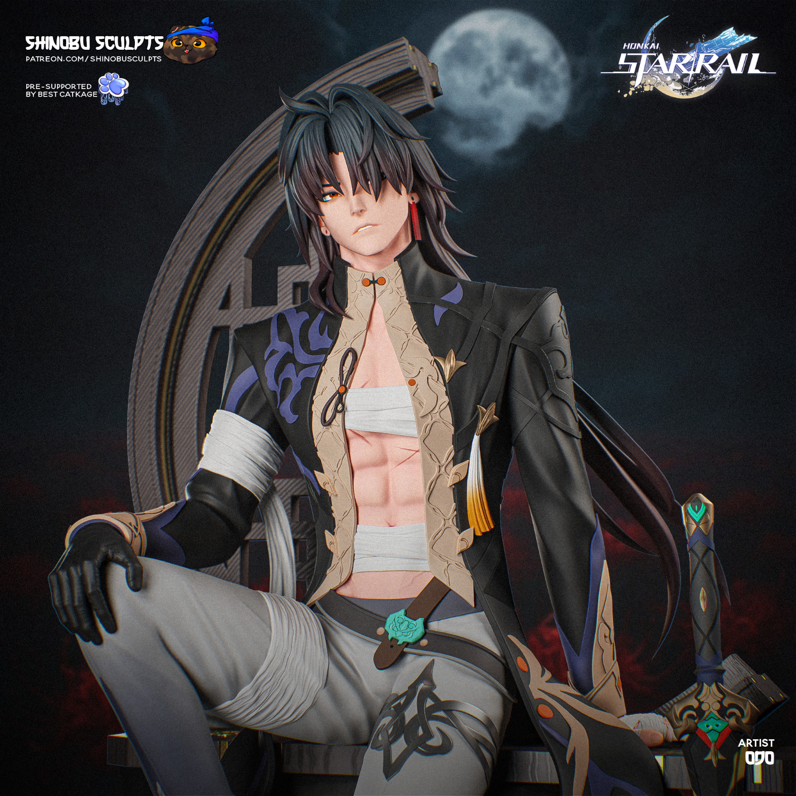Blade Honkai Star Rail Resin Kit 1/6 Scale Unpainted Sculpture