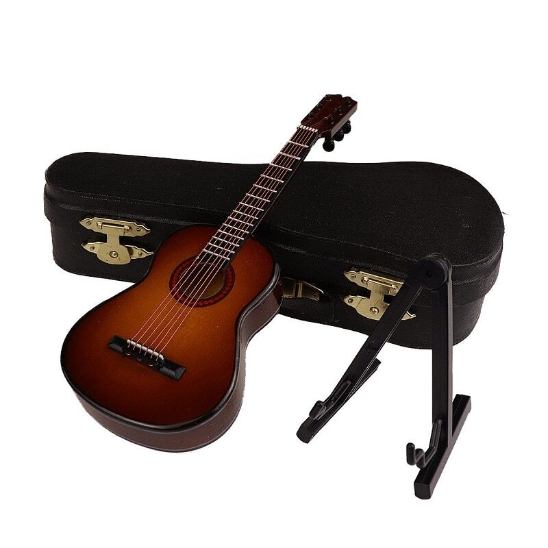 Model Musical Instrument Decoration Mini Classical Guitar Wooden Miniature