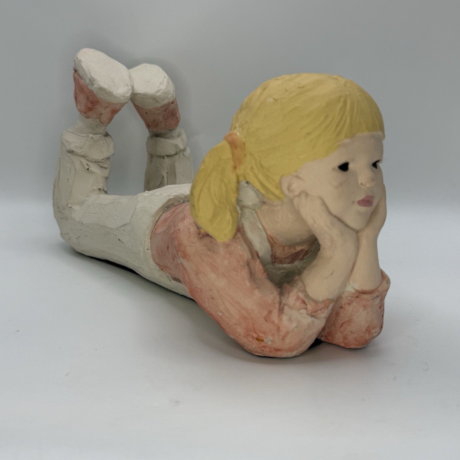 Vintage 1986 Austin Production Daze Sculplture Girl Blond Ponytail Figurine