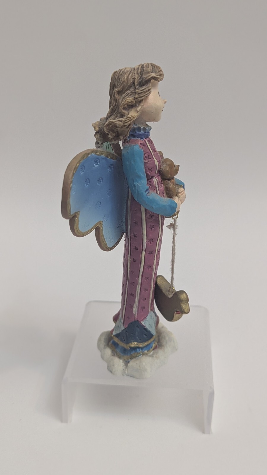 Russ Berrie Heavensent Angel 6″ Figurine #13825 Reg. CZ-1680 w/Teddy & Duck
