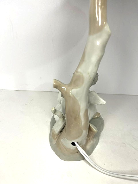 Lladro Sitting Thinking Angel Porcelain Table Vanity Lamp Fulgencio Garcia 12″