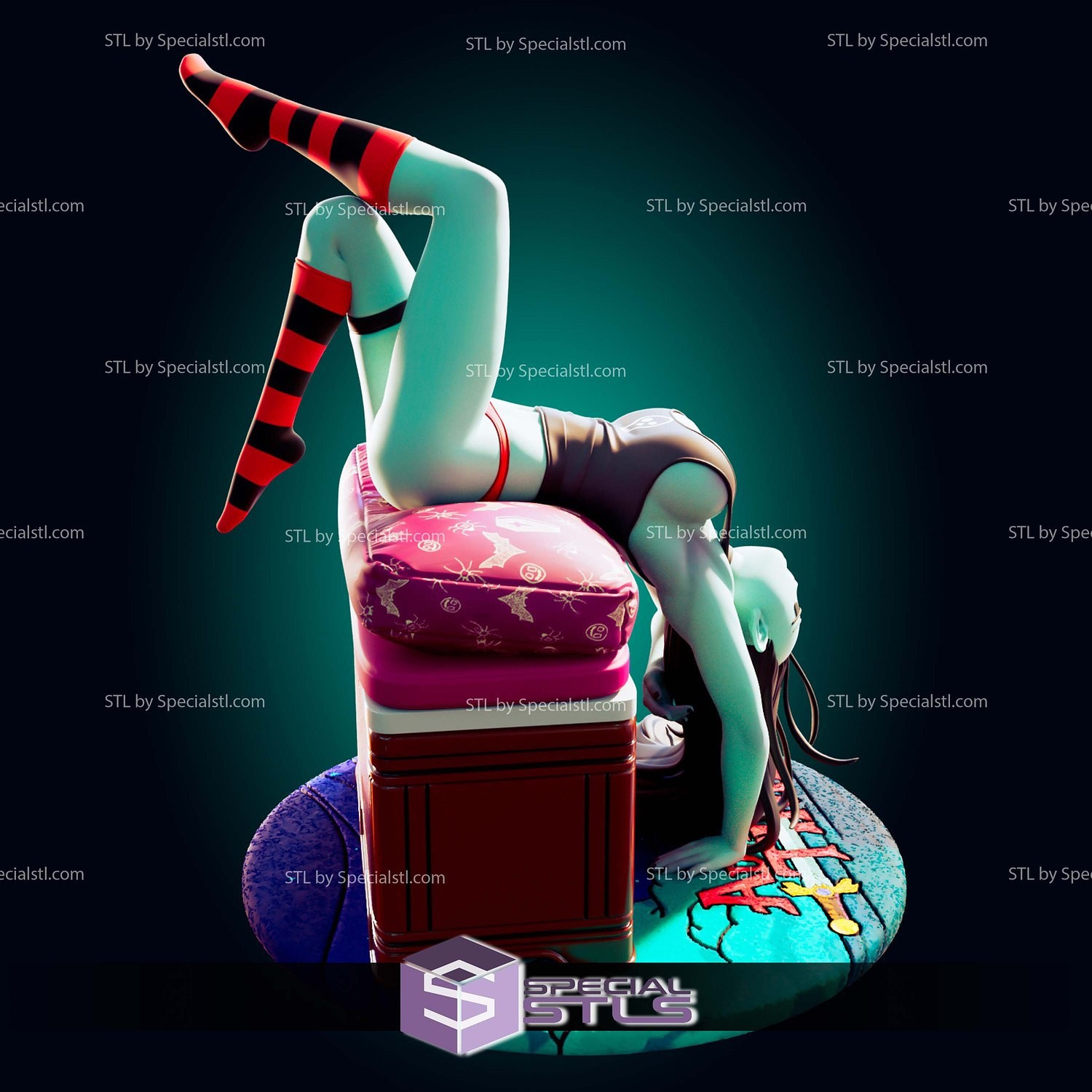 Marceline Vampire Adventure Time 3D Printed! Airbrush+Hand-Painted or Unpainted!