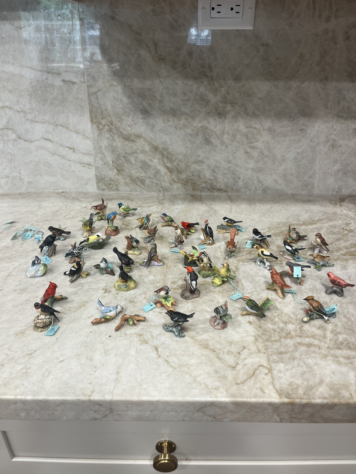 44 Vintage RC Royal Cornwall Mini Porcelain Birds 1982 Lot **READ DESCRIPTION**