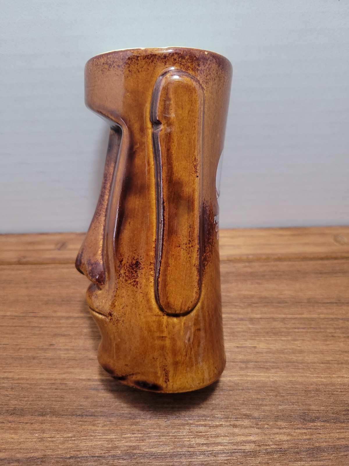 Moai Tiki Mug Ceramic Daga Hawaii Polynesian Cultural Center Vintage