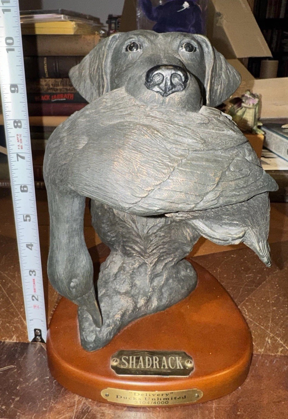 VTG 1996 Ducks Unlimited DELIVERY Hunting Dog Duck Statue 3104/4000 B J Williams