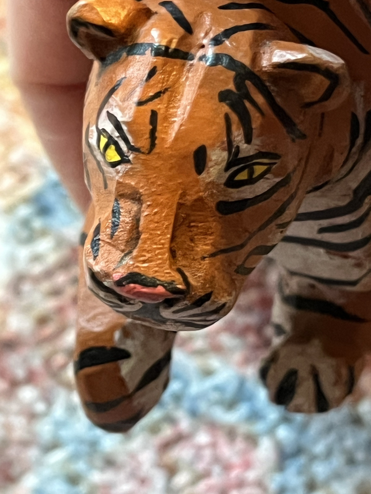 Vintage Pair of Hand-Painted Tigers