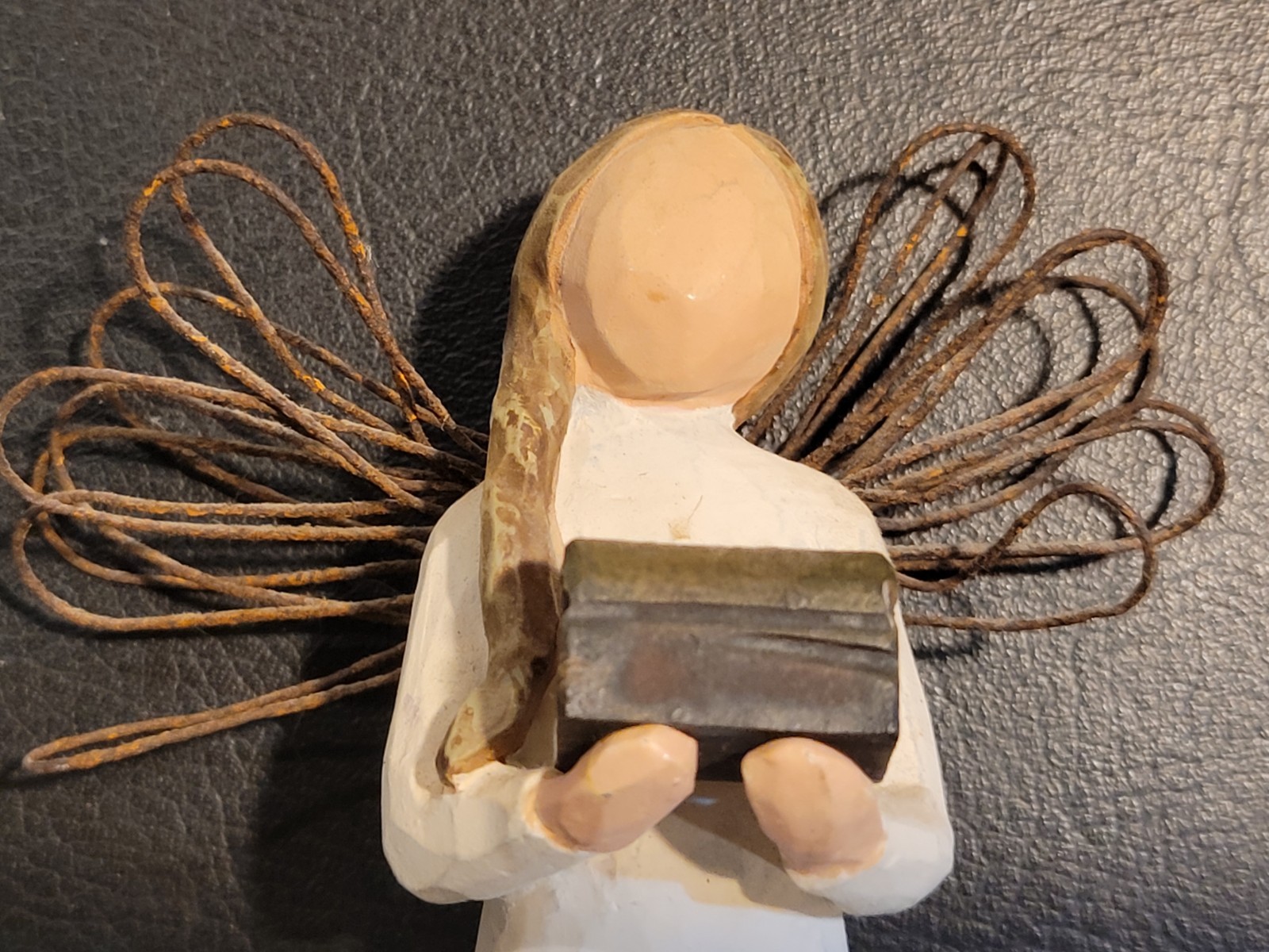 Vtg 2000 Set Of Two Willow Tree Angels. Hearth & Giving. Rustic.