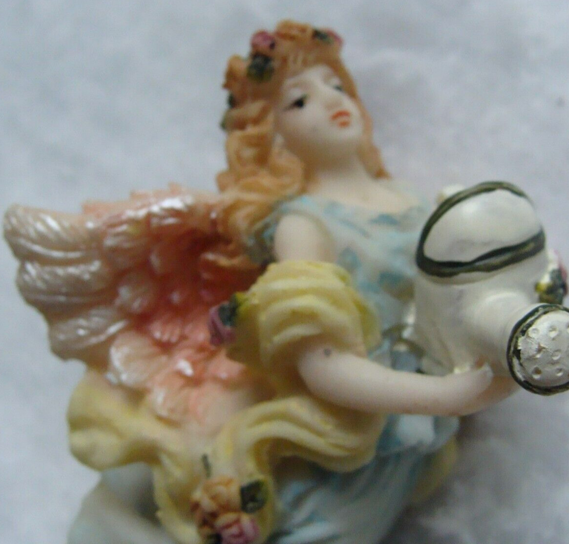 Whimsy Beautiful Large Resin Fairy Garden Gardeners Frog Moves On Metal Piece