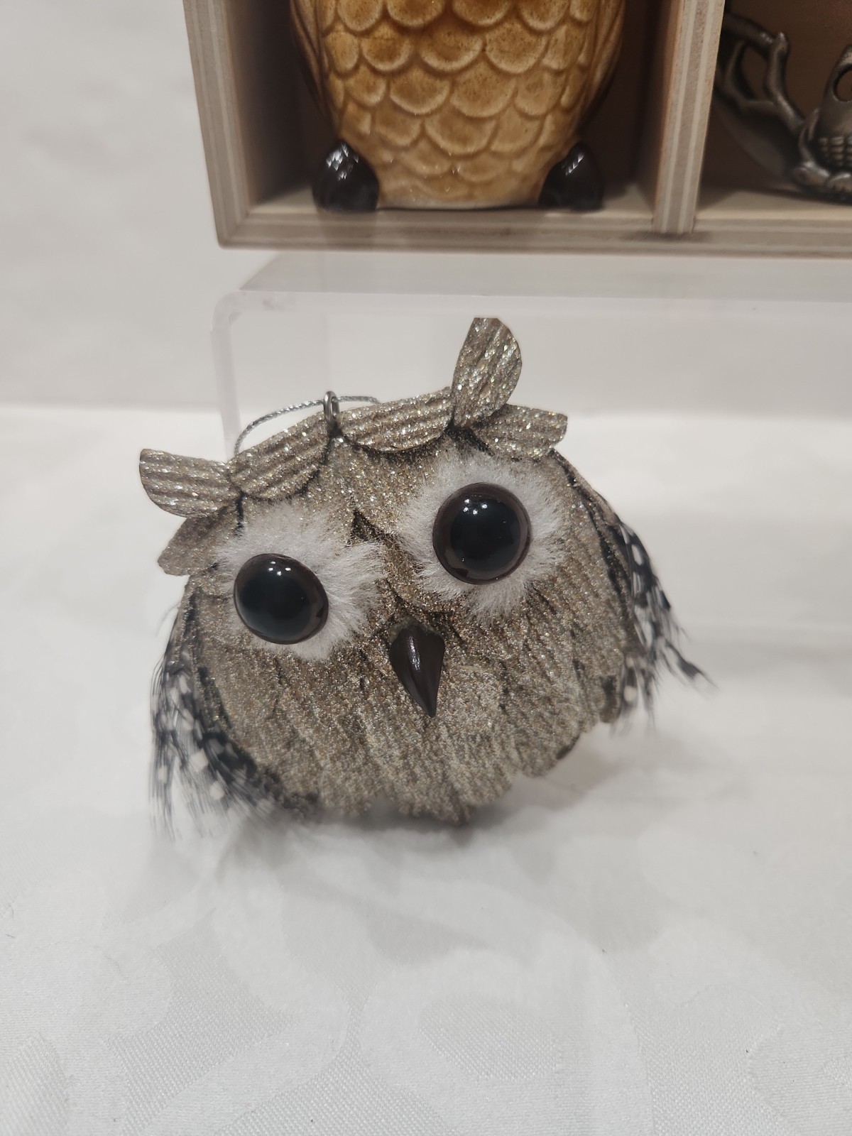 Vintage Trinket Shelf Small Mini Curio Collectibles Eclectic Lot of 7 OWL Theme