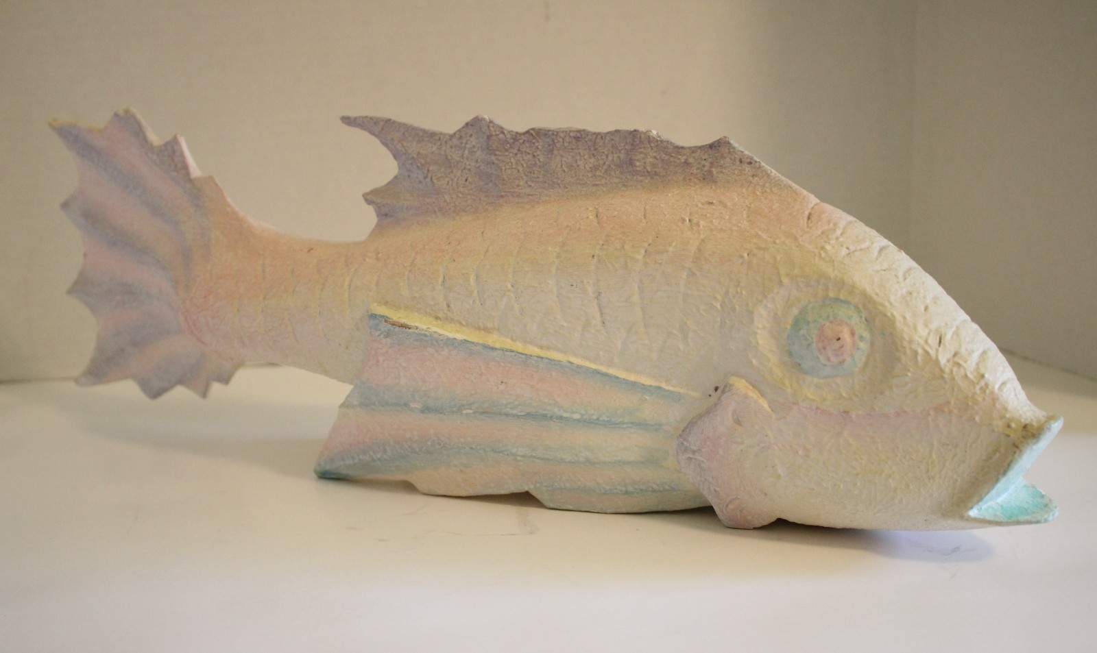 Large 18 in. Free-Standing Pastel Colored Fish.
