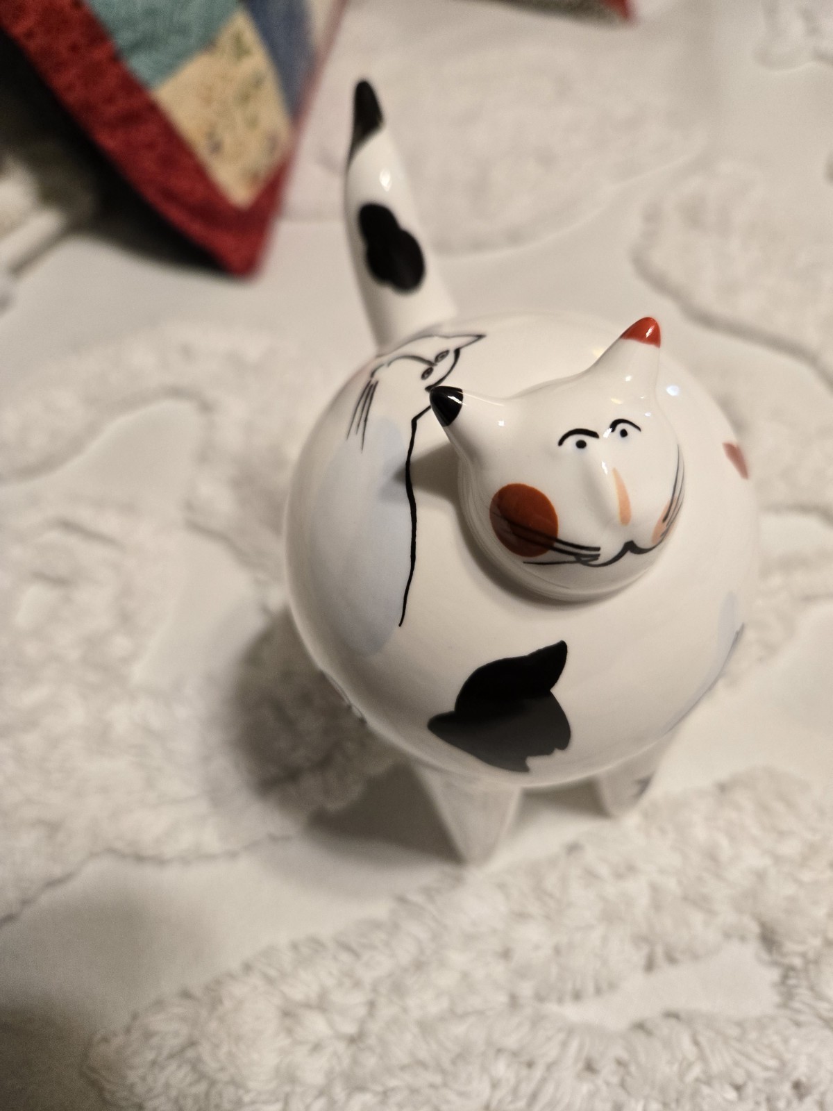 Vtg Villeroy & Boch Cat Figurine France Collectable