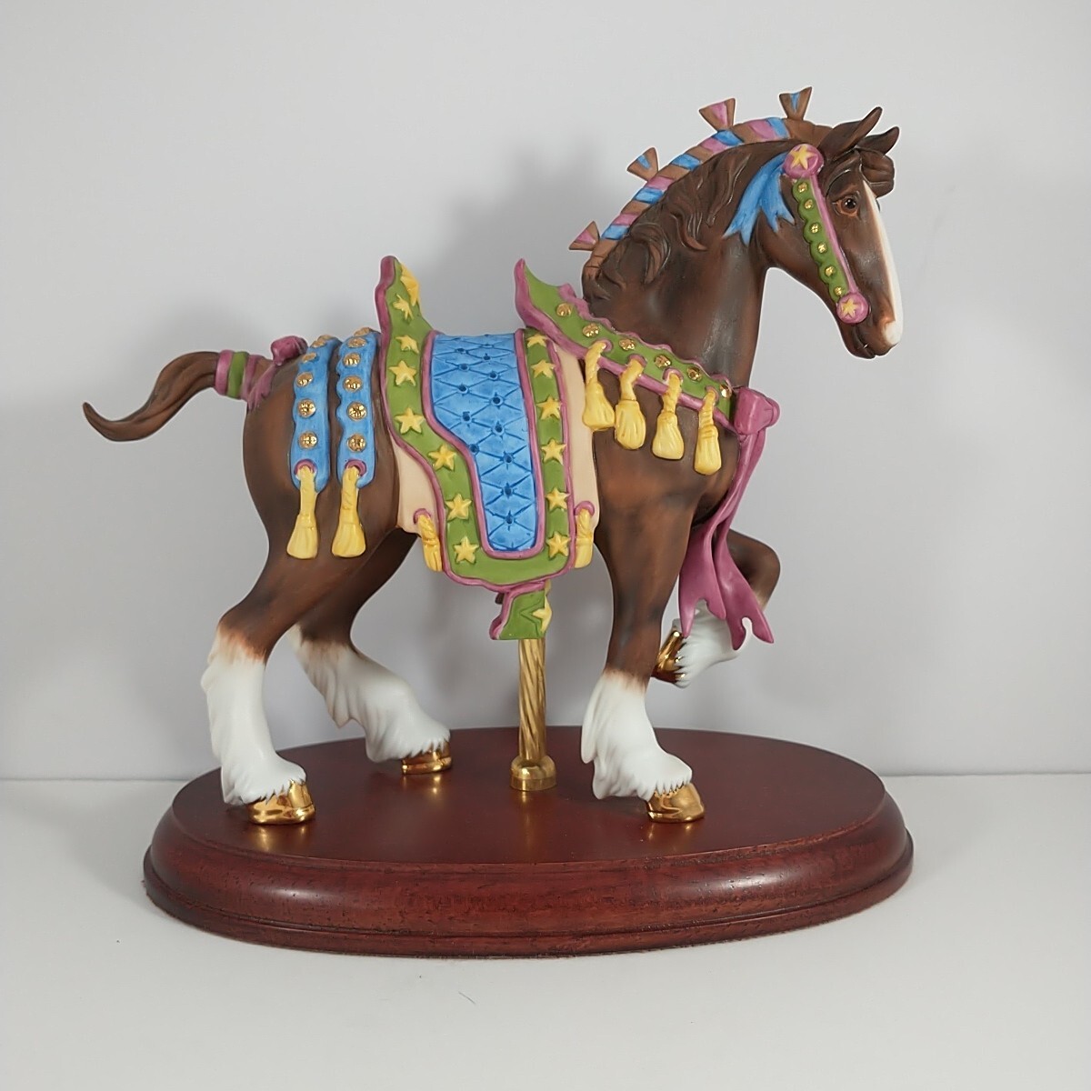 Lenox 2004 LE Clydesdale Christmas Carousel Horse With Original Box RARE HTF