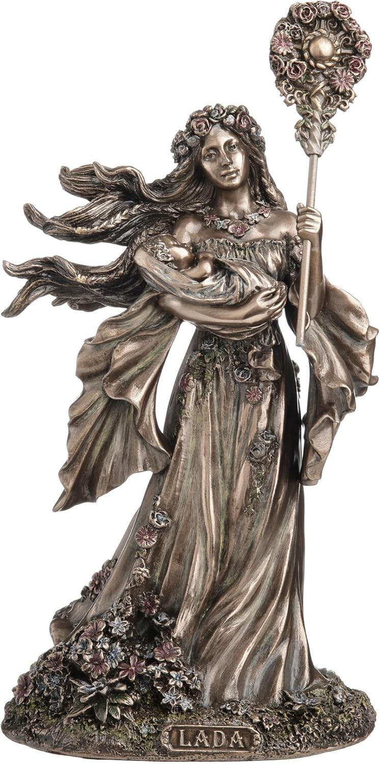 8 3/4 Inches Lada The Slavic Goddess of Love and Prosperity Cold Cast Resin