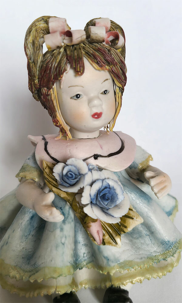 Sorelle Handcrafted Porcelain Molly Spaghetti Head Figurine COA Limited Edition