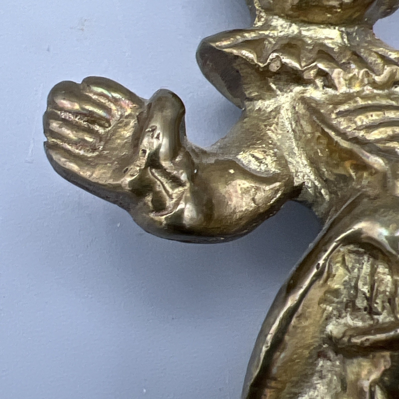 Vtg Clown Figurine Figure Solid Brass 2.5” Tall Made In India