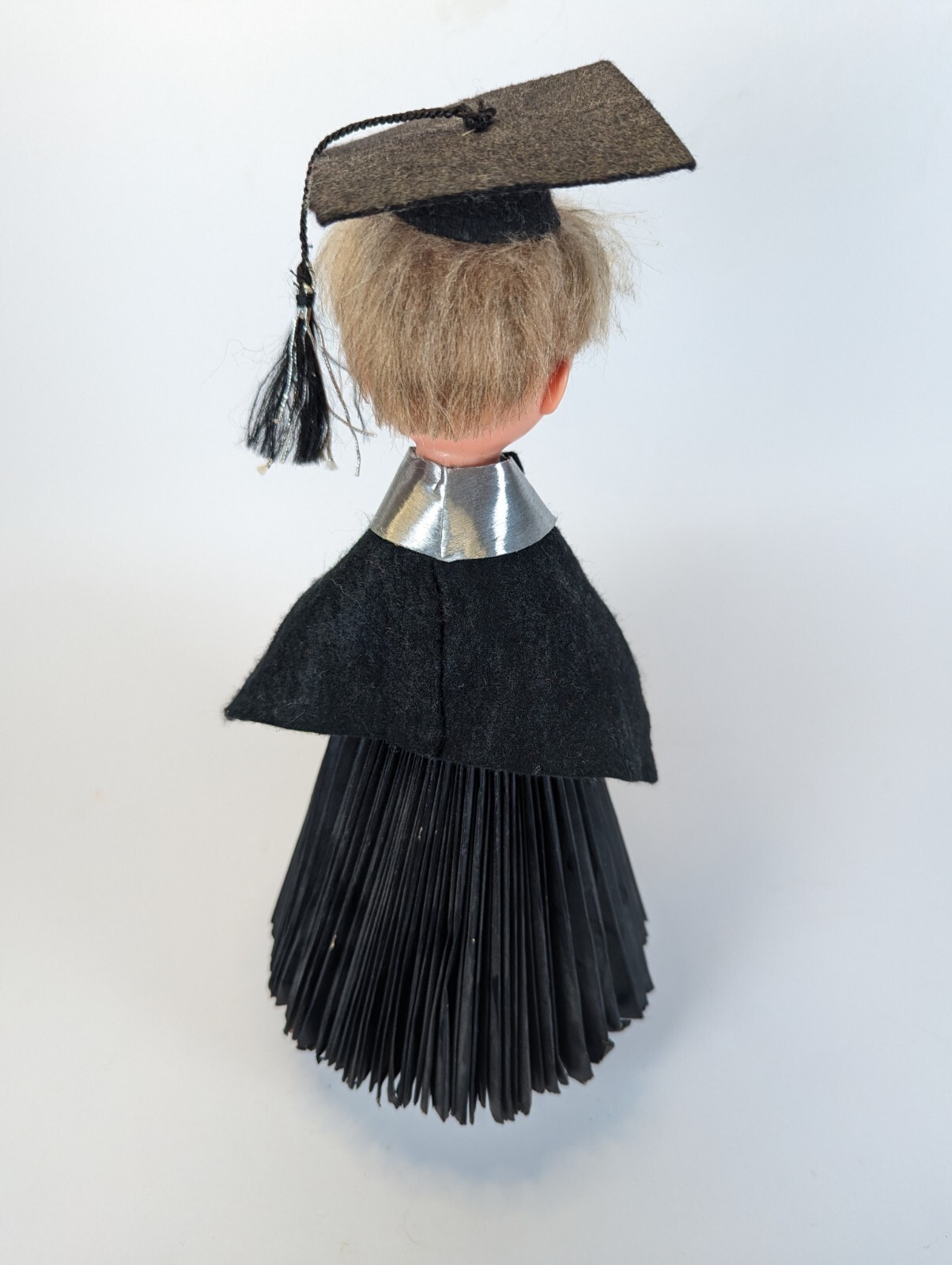 1960s Graduation Doll With Pleated Cardboard Skirt 11 Inches Tall Retro Vintage