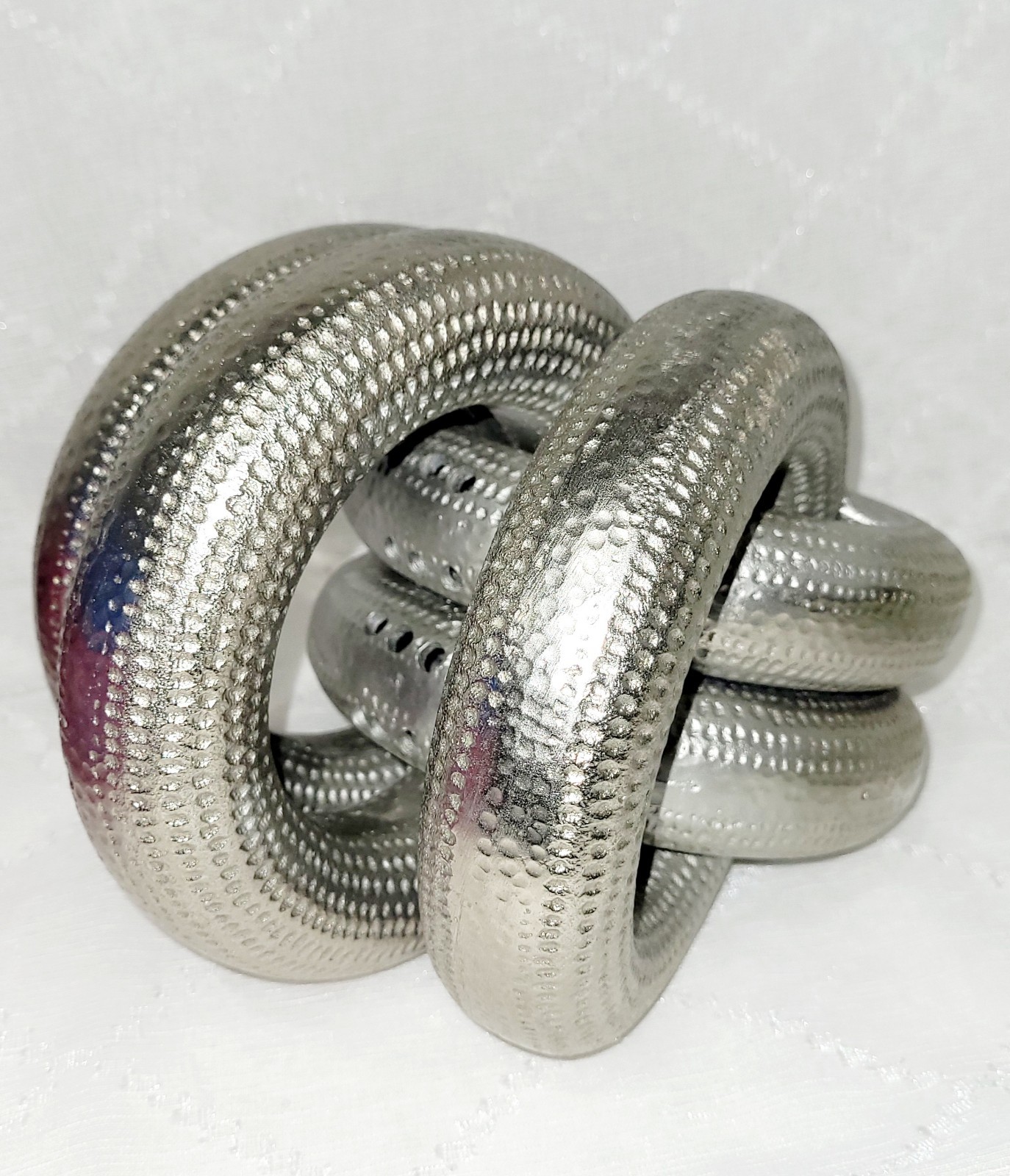 “Eternity” Industrial Silver Metal Knot Sculpture – Inspired by Lachlan Ross