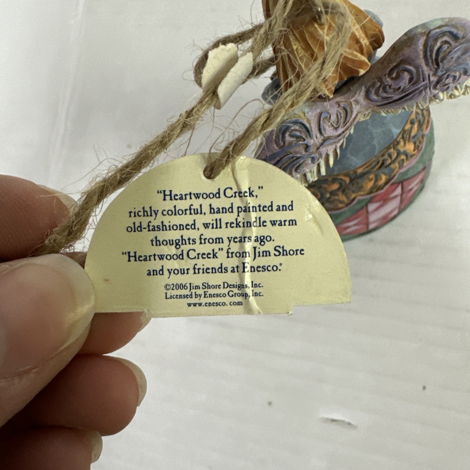 Jim Shore Angel w Nativity Scene 2006 Heartwood Creek Christmas Ornament W/ Tag
