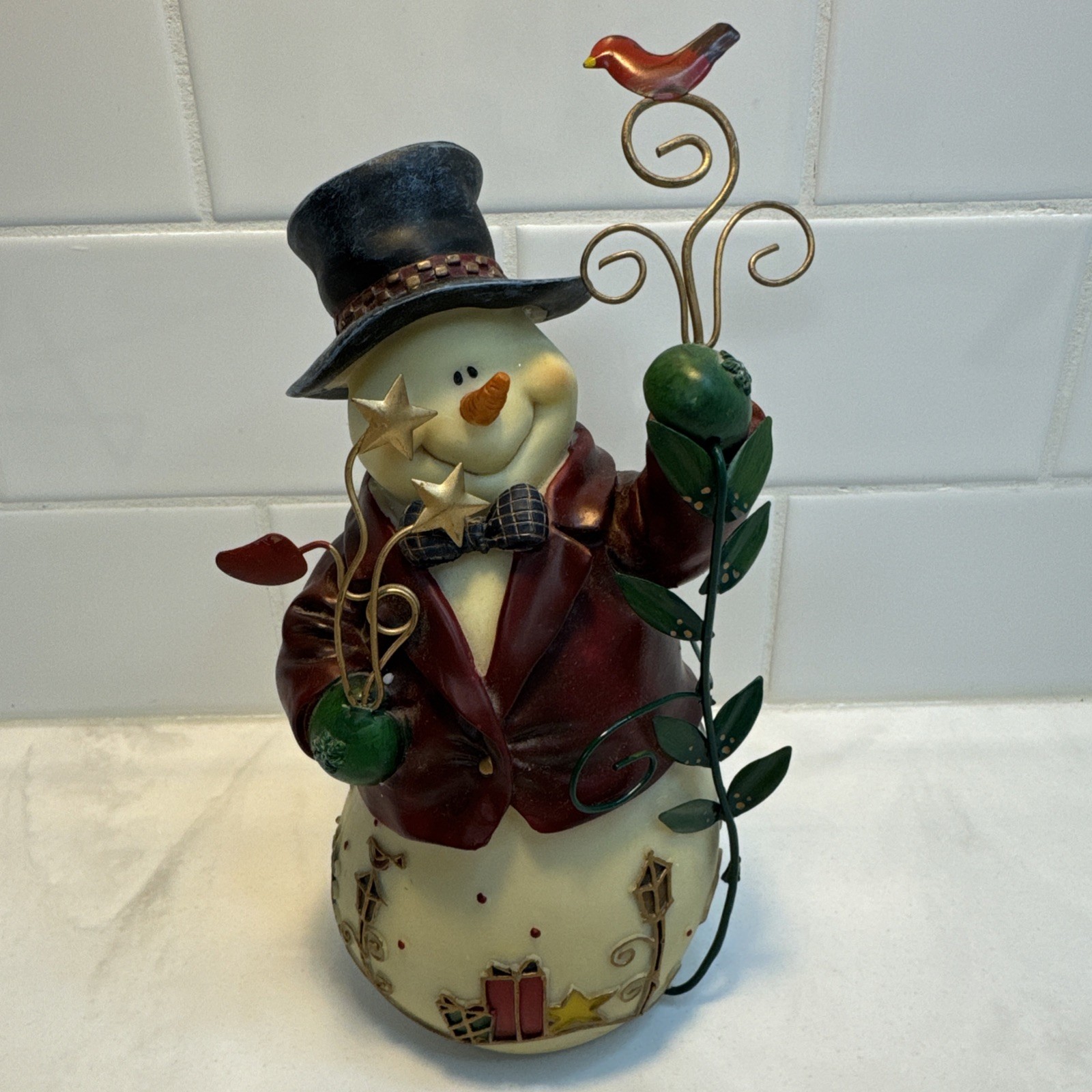 Snow Friends Home Interior Snowman 2002 Resin Figurine