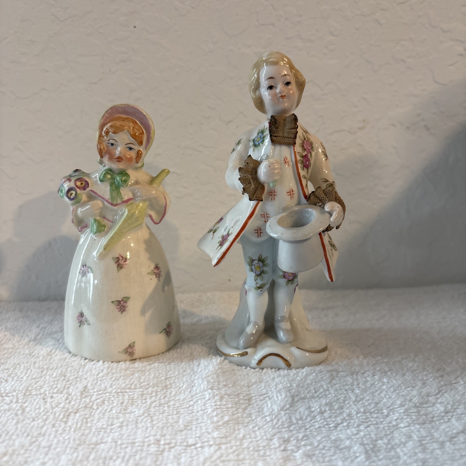 Vintage Porcelain Man & Woman Figurines Collector
