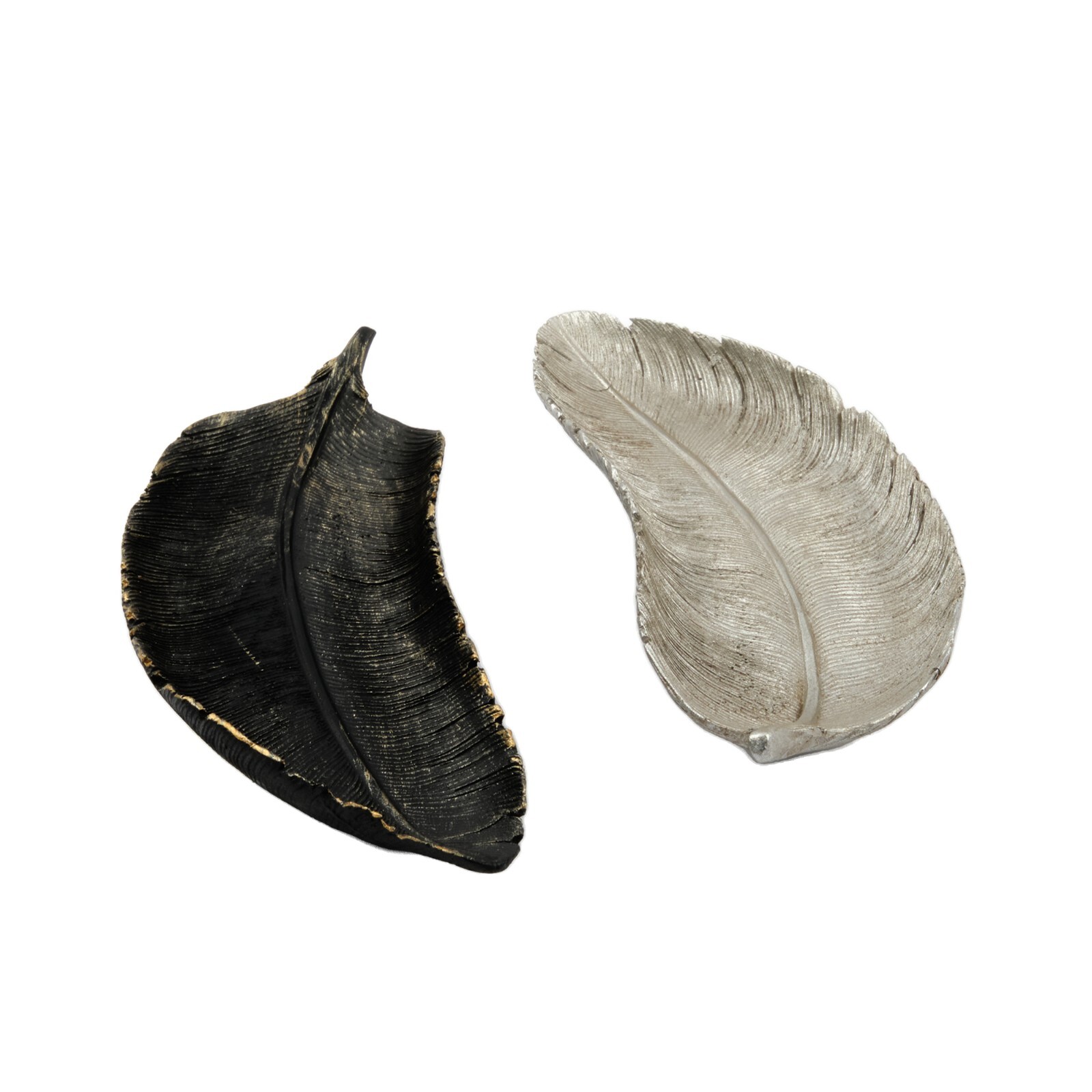 GiftWrapped Small Feather Plate Gold Silver and Black Color gft-wrppd100323