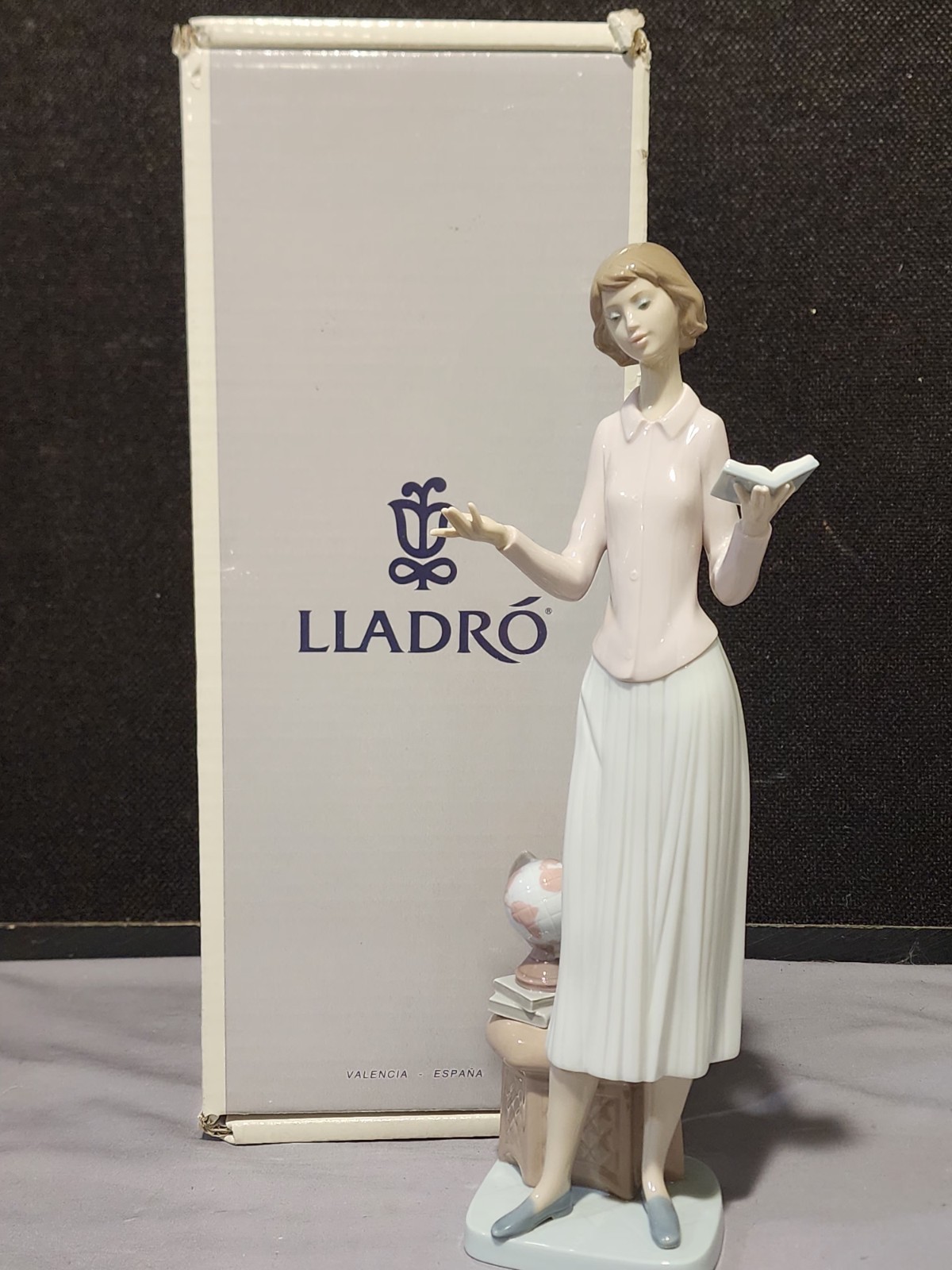 1999 Lladro Teacher Today’s Lesson 6659 With Original Box 13.5″