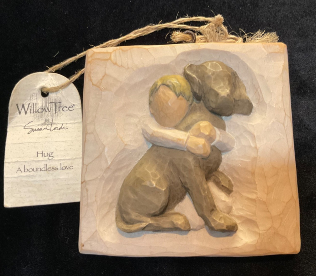 Willow Tree Susan Lordi Hug A Boundless Love. 2003 Boy And His Dog 2.75” x 2.75”