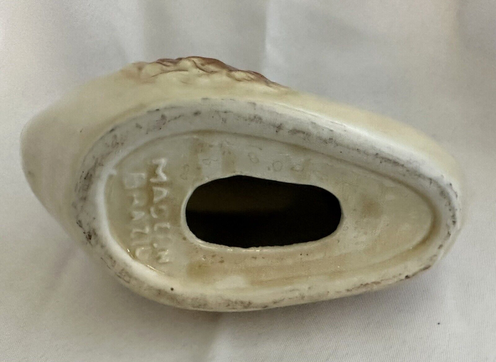 Vintage Ceramic Mallard Duck Made In Brazil Mid Century Muted Colors 7.5″