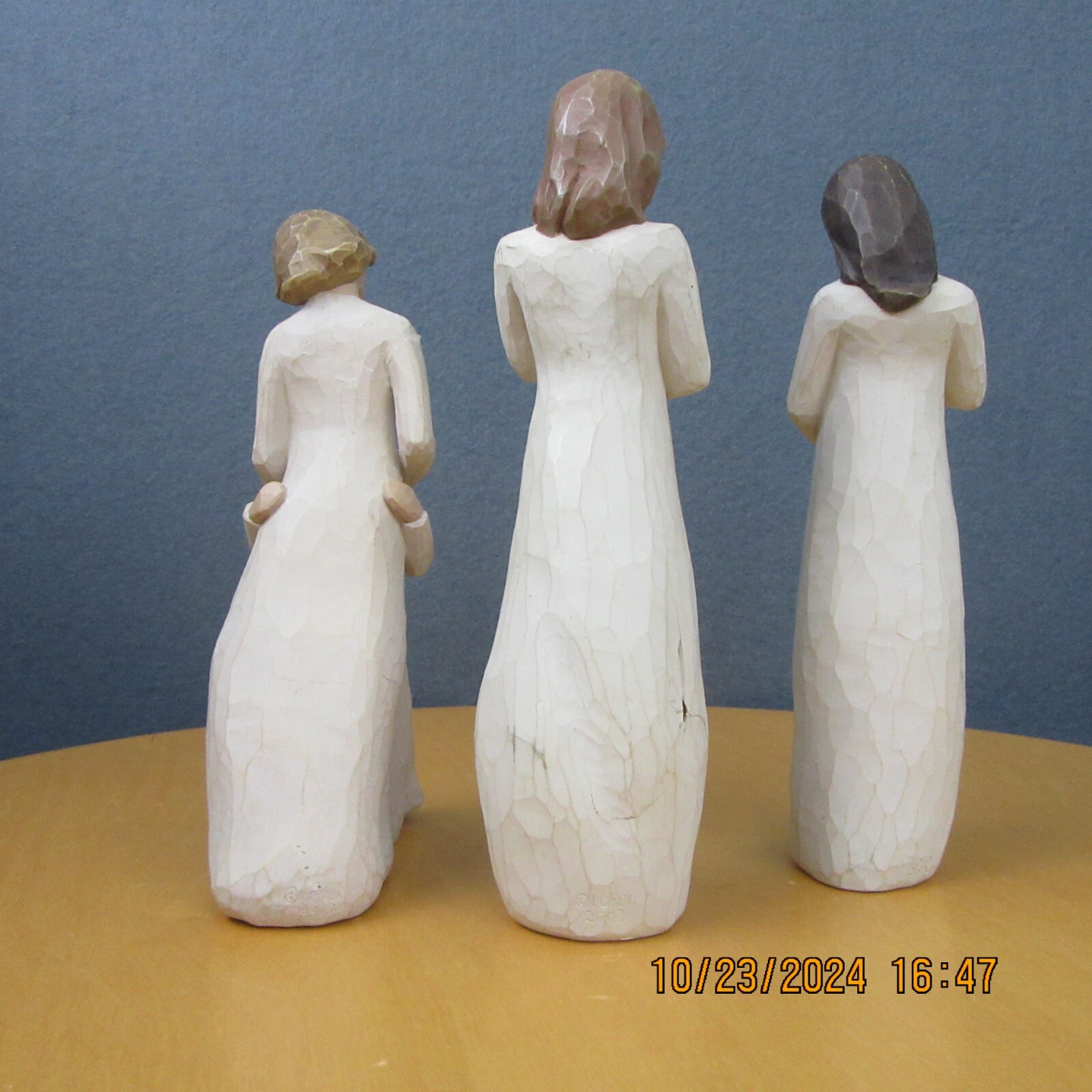 3 Willow Tree Figurines Cherish 2002 Angel of Mine 2003 & Mother & Daughter 2000