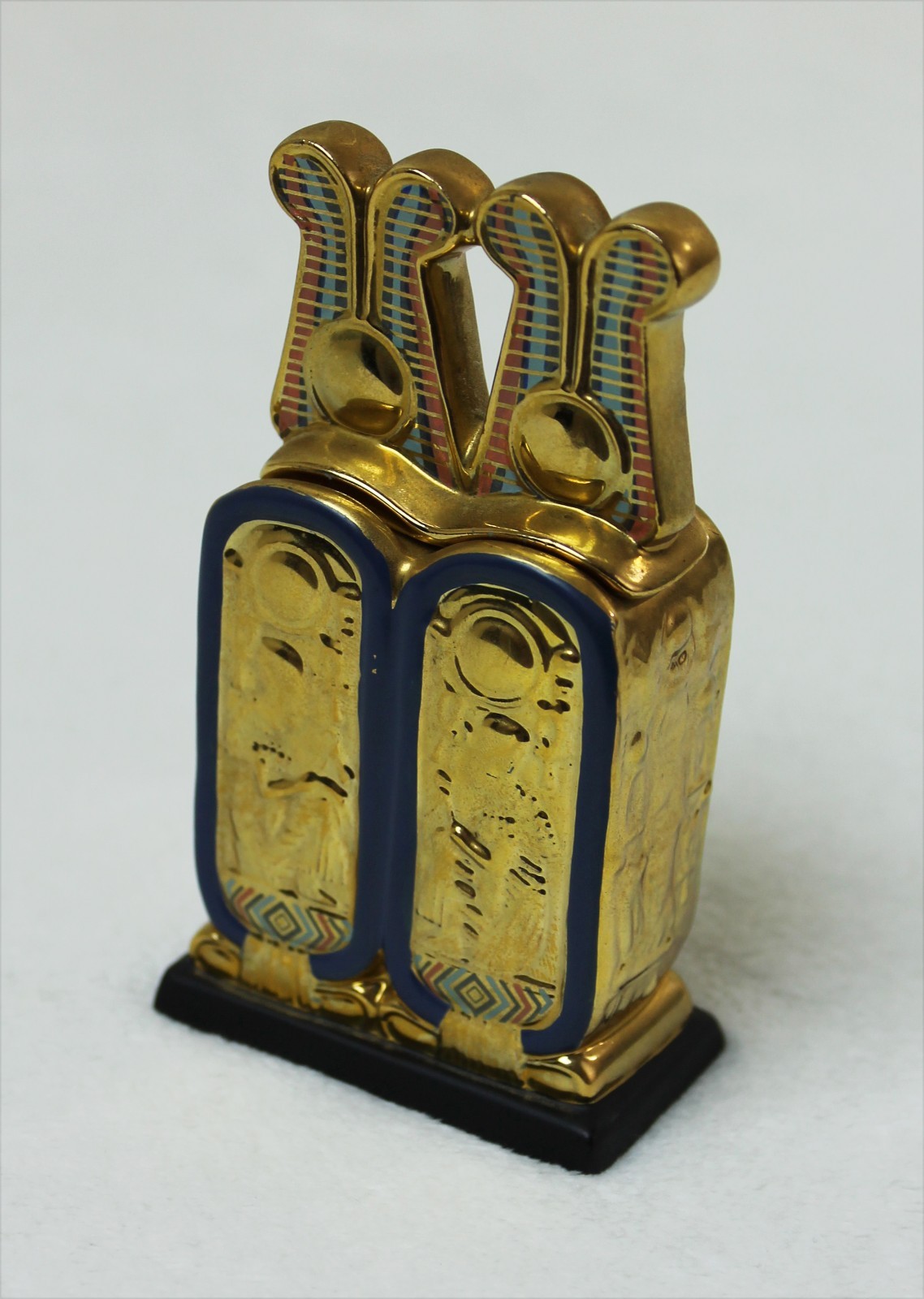 Double Cartouche-Shaped Container Franklin Mint Treasures of Tutankhamun 1989
