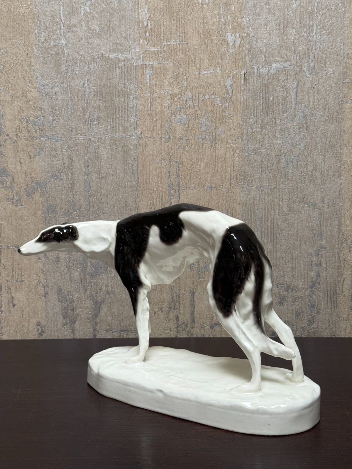 Vintage Goldscheider Ceramic Figure of a Borzoi Wolfhound 8″ Tall