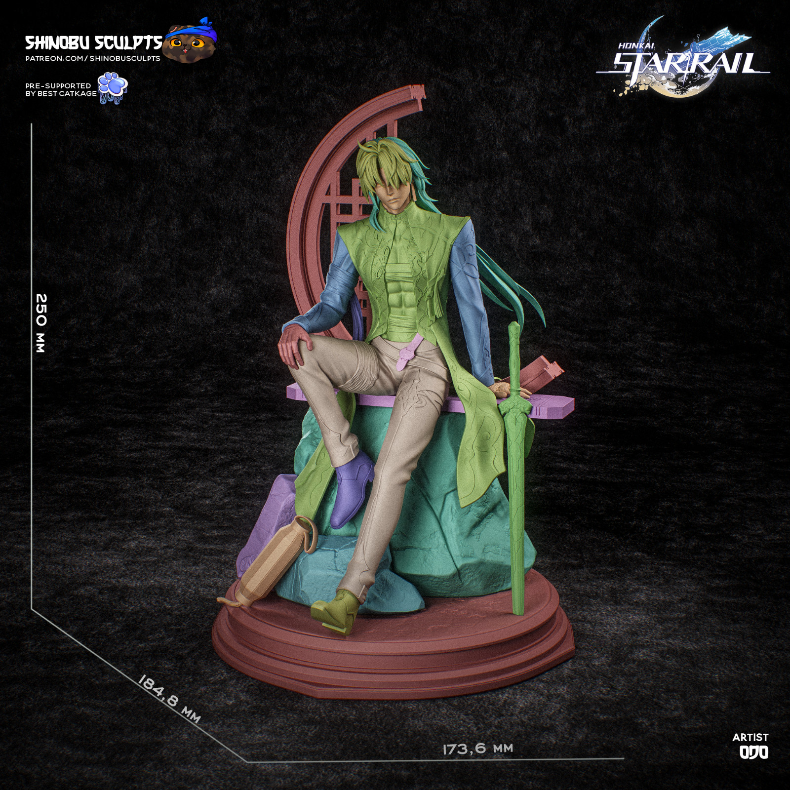Blade Honkai Star Rail Resin Kit 1/6 Scale Unpainted Sculpture