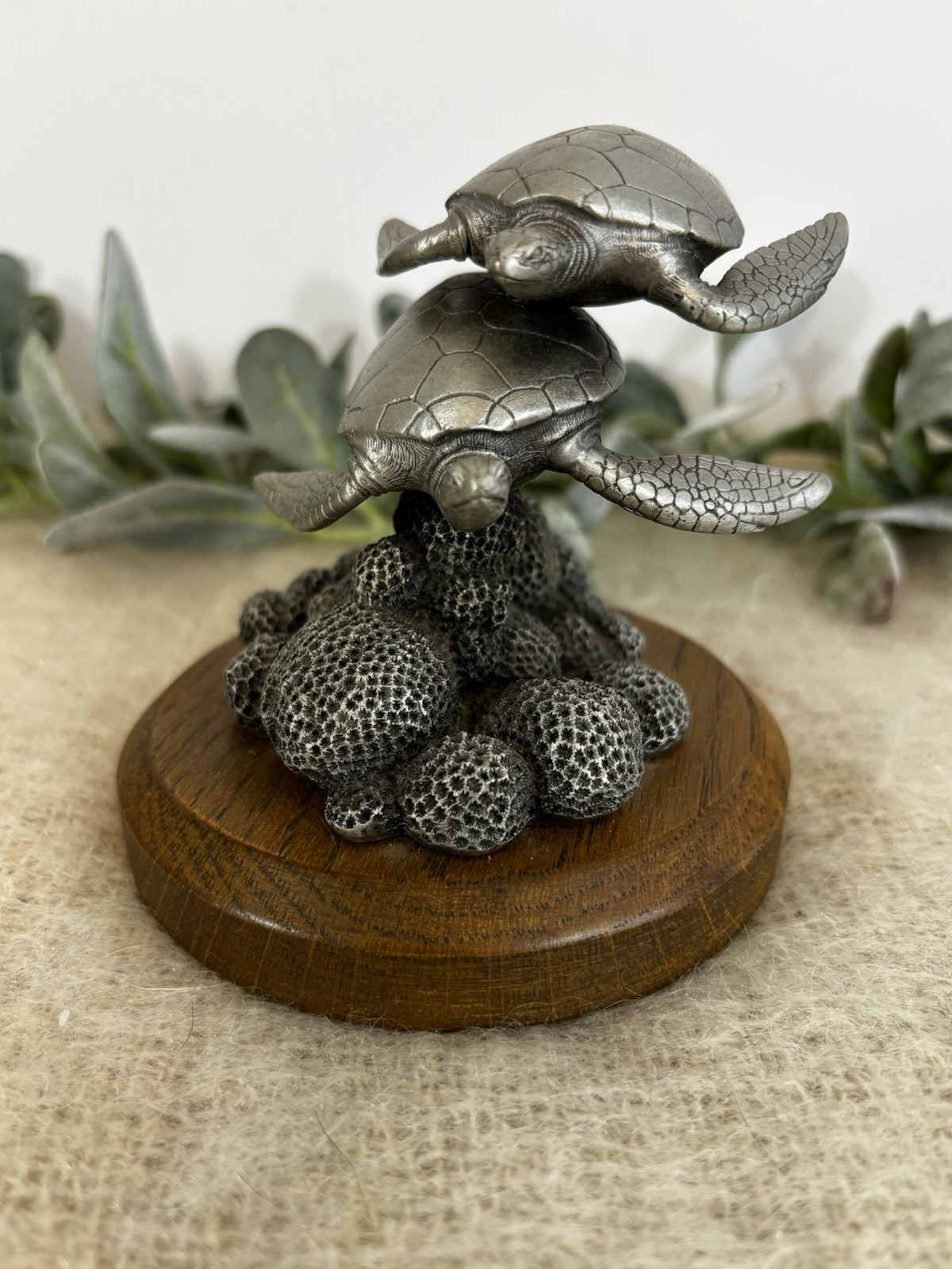 Sea Turtles By A Petitto Limited Edition 121/5000 Lance Fine Pewter Figurine