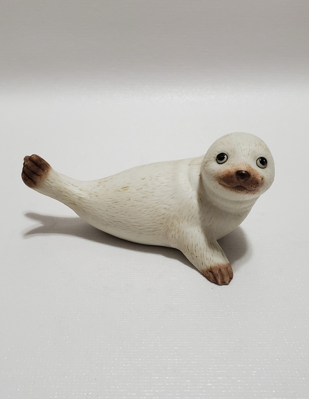Vintage Homco Harp Seal Pup Figurine, Hand-Painted Matte Ceramic, #1439, Taiwan