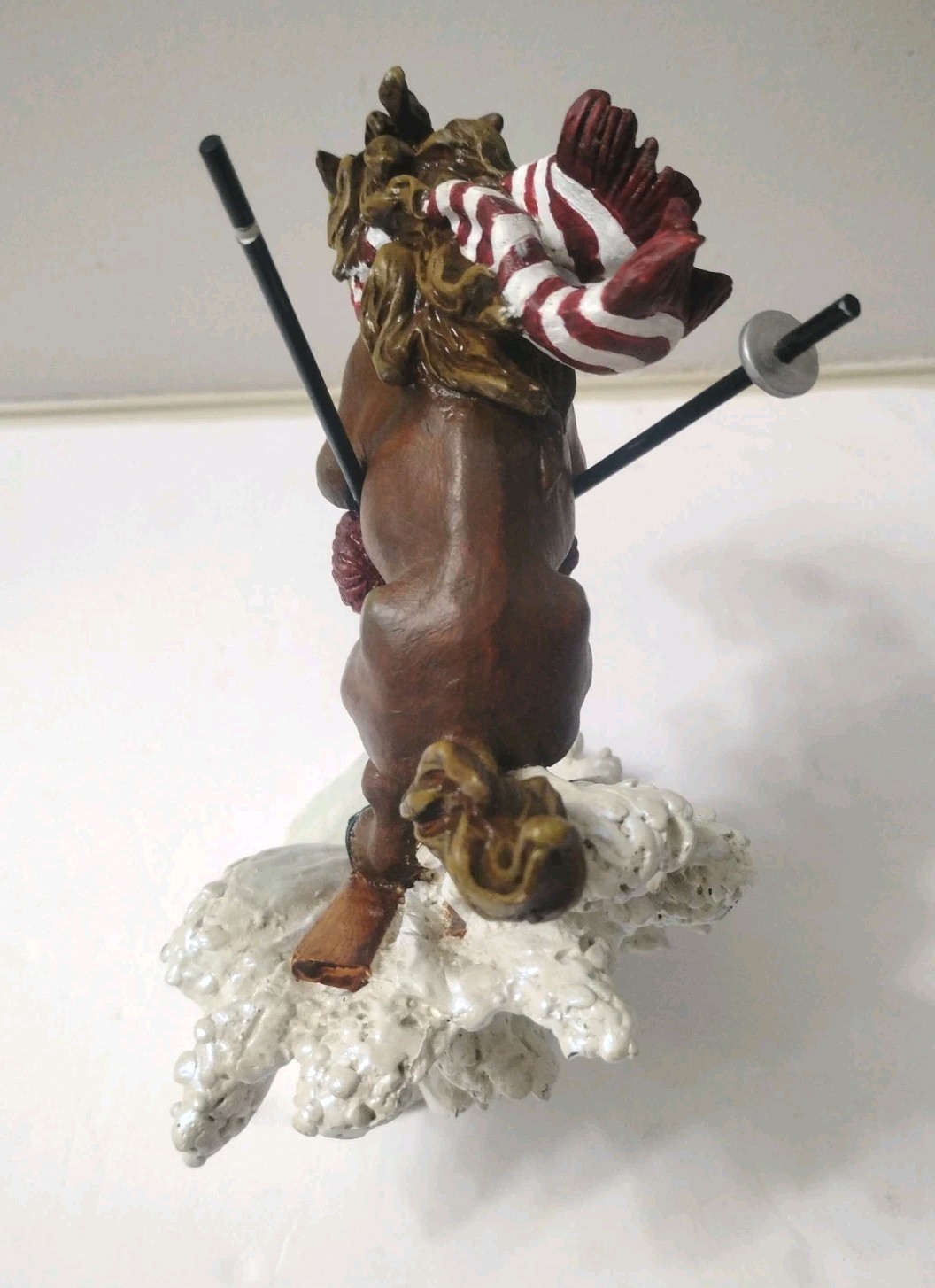 Rare Montana Silversmiths Elmer Skiing Horse Figurine Christmas AS IS Decor