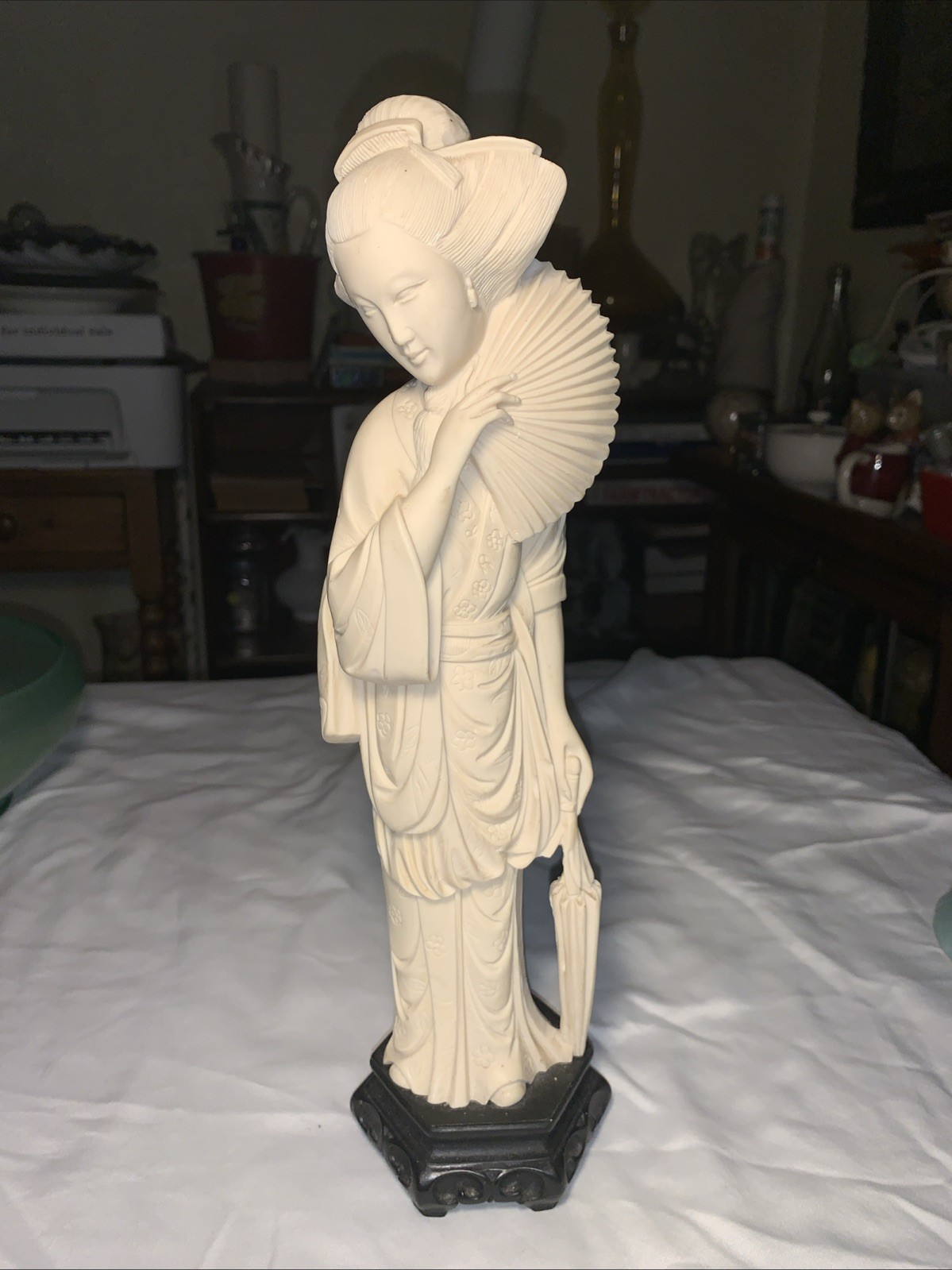 Vintage A.Santini Carved Japanese Geisha Girl 1950’s