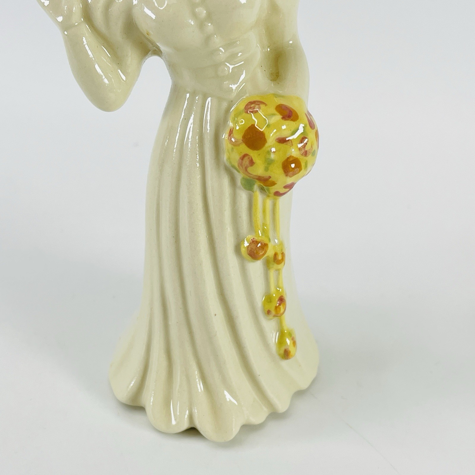 Vtg 1950s MCM Wedding Cake Topper Decor Bride Ceramic Figurine 5″ Retro Bridal