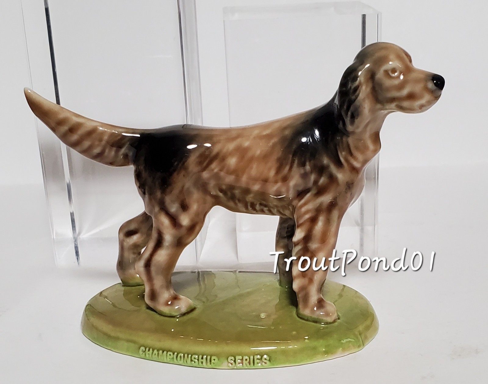 Wade Championship Dogs 1975 English Setter Dog Puppy Porcelain Figurine 4 Inch