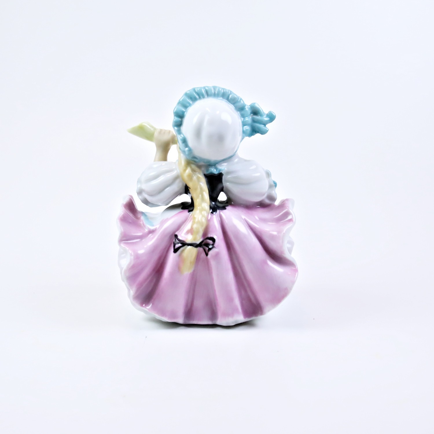 1950s Little Bo Peep Blowing Horn Blonde Braid Lenwile Ardalt Pink Dress 6146D