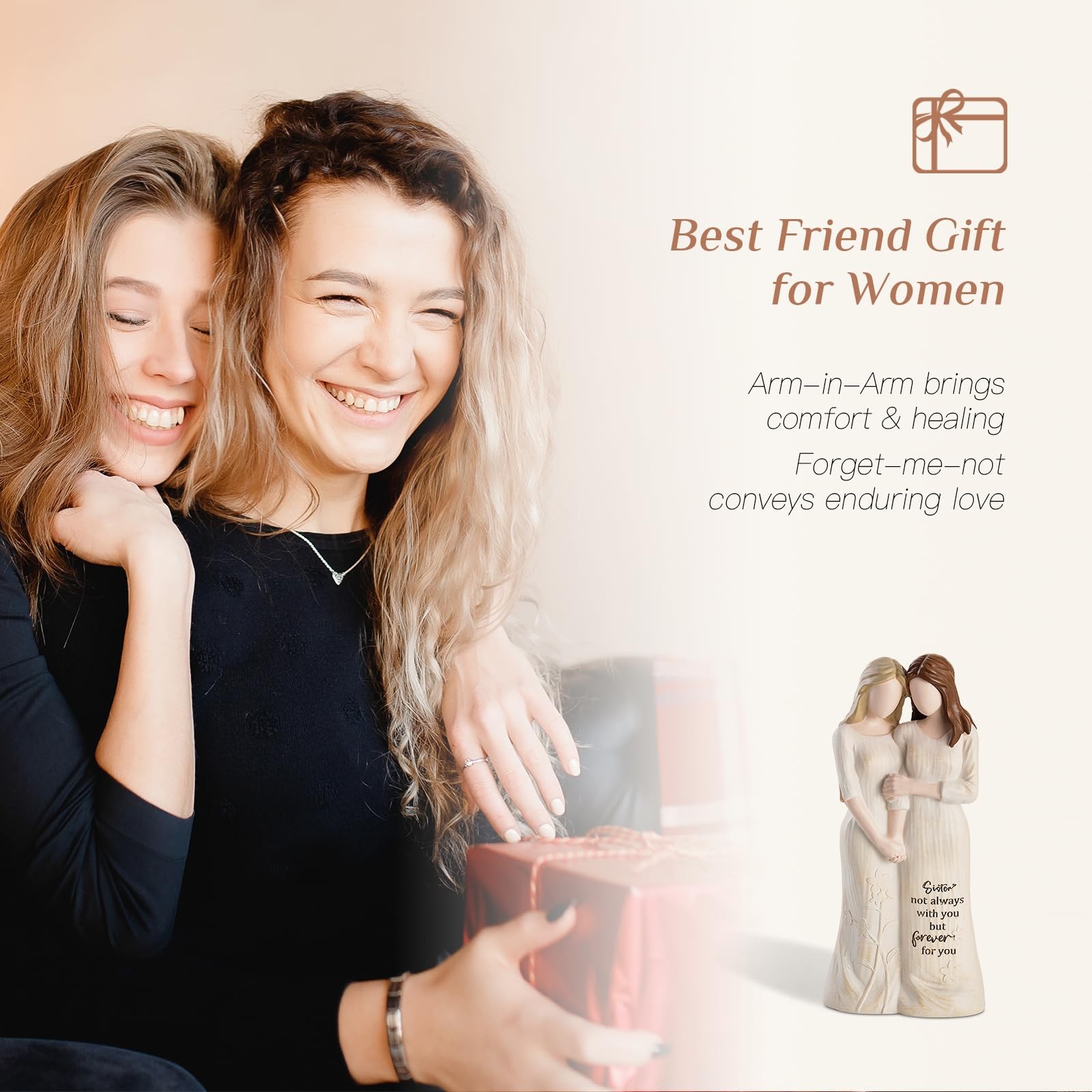 Soul Sister Figurines Statue Birthday Gifts for Women Friends Friendship