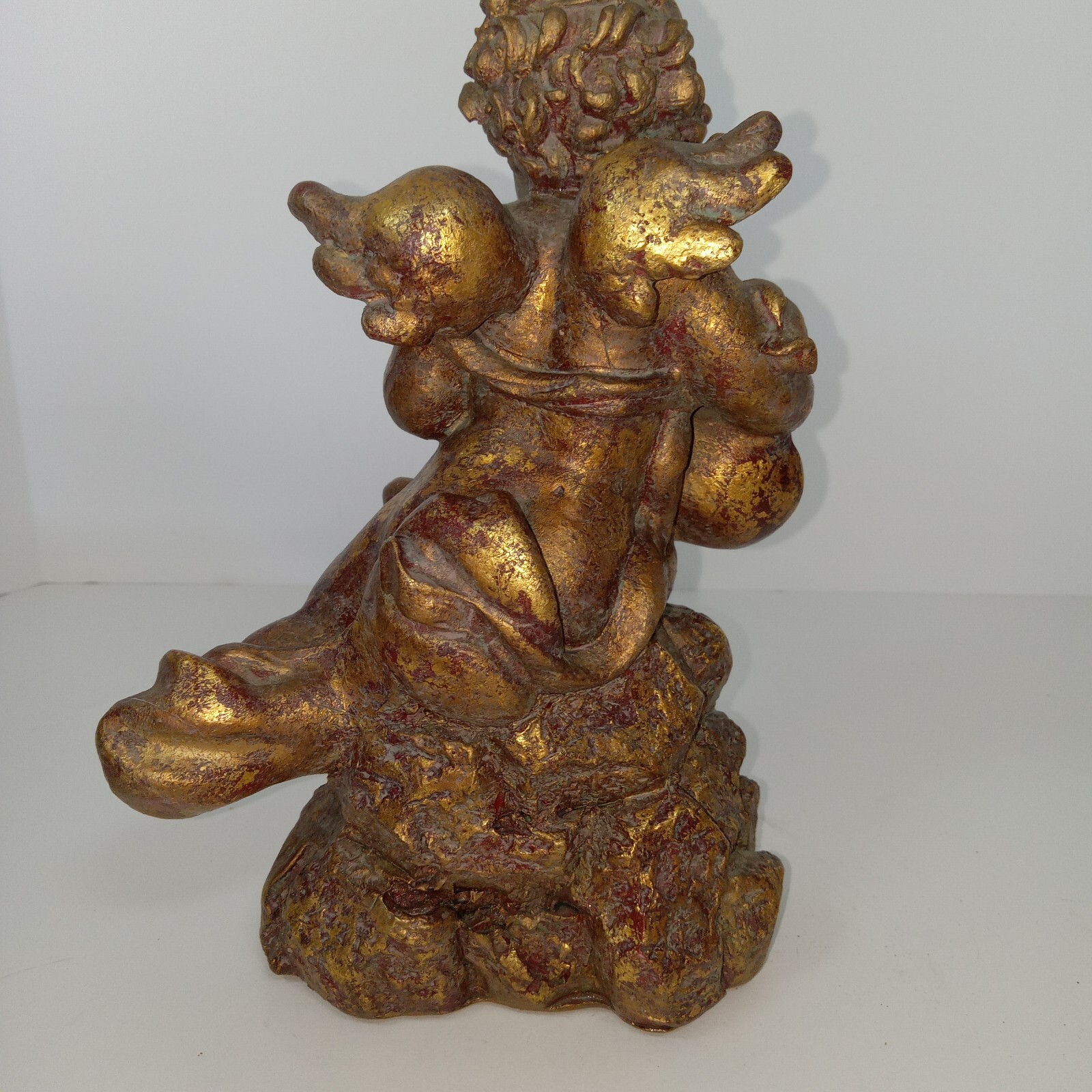 STATS 1983 “Pacific Rim” Gold Tone Baroque Style Angel Cherub with Mandolin