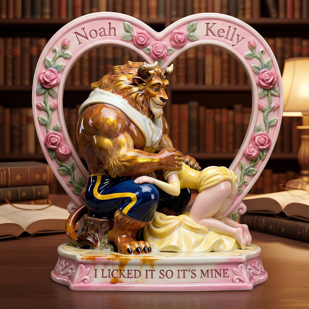 Personalized Belle Beauty And The Beast Acrylic Plaque Wooden Block Desk Decor