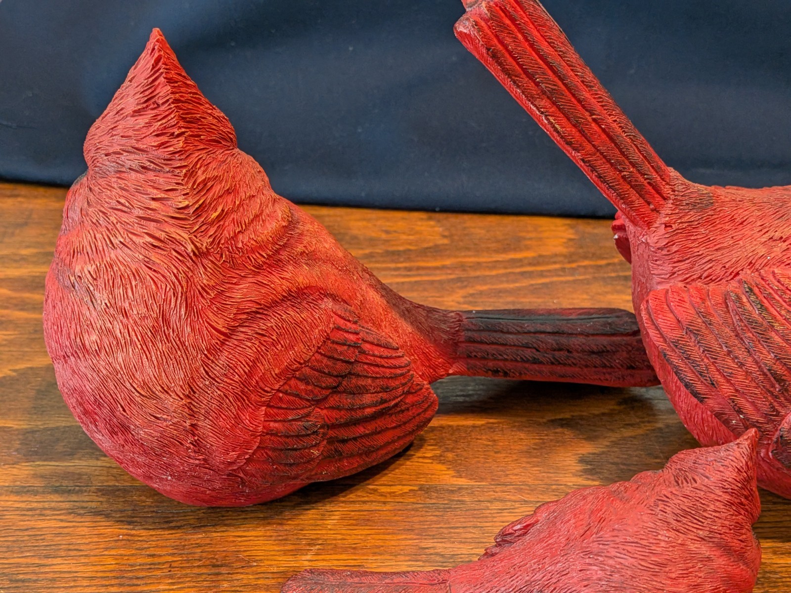 Resin Family of Cardinals- Set Of 3- 2 Large- 1 Small