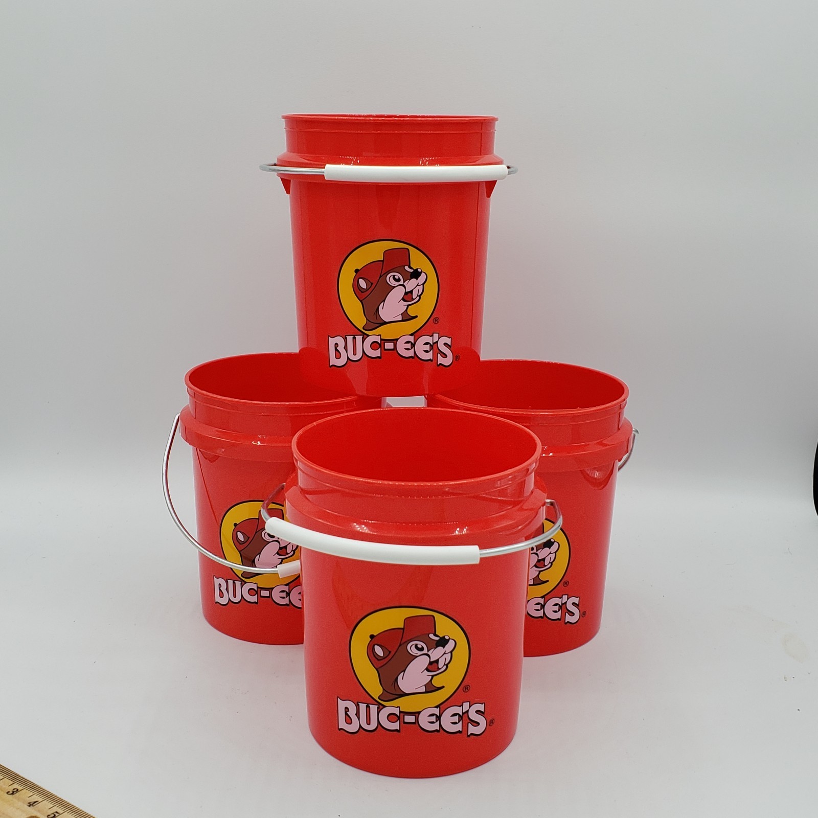 Buc-ees Bucees Mini Buckets 4” Tall New Set of 4