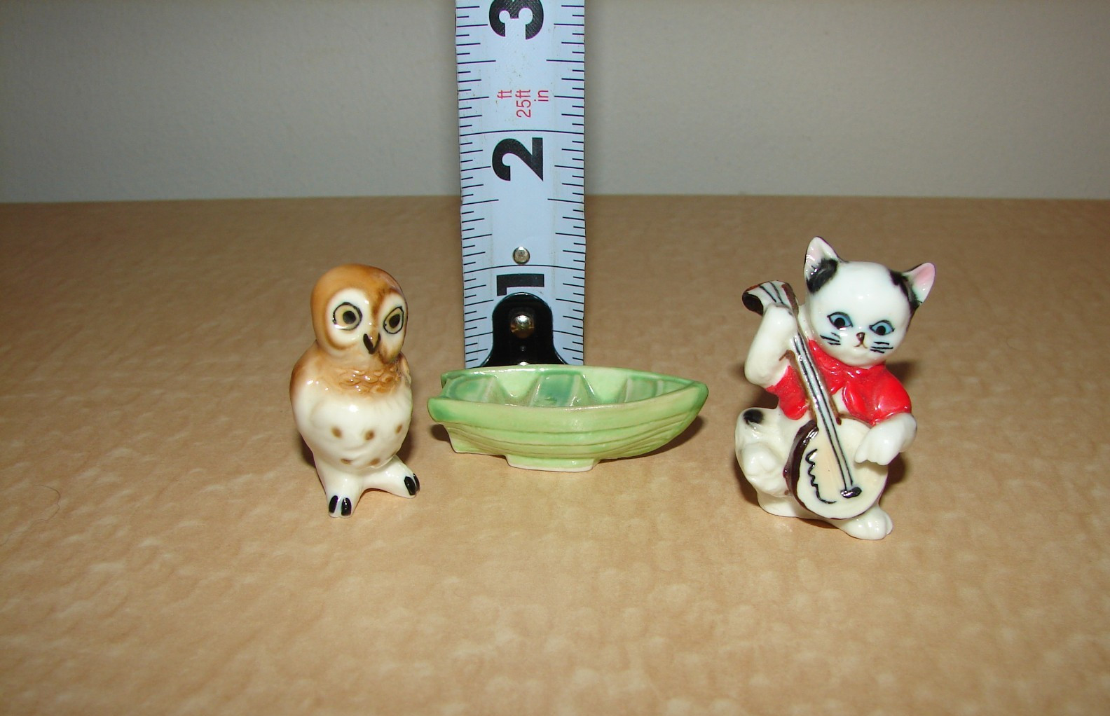 Vintage Mini Bone China Figures Owl and the Pussycat