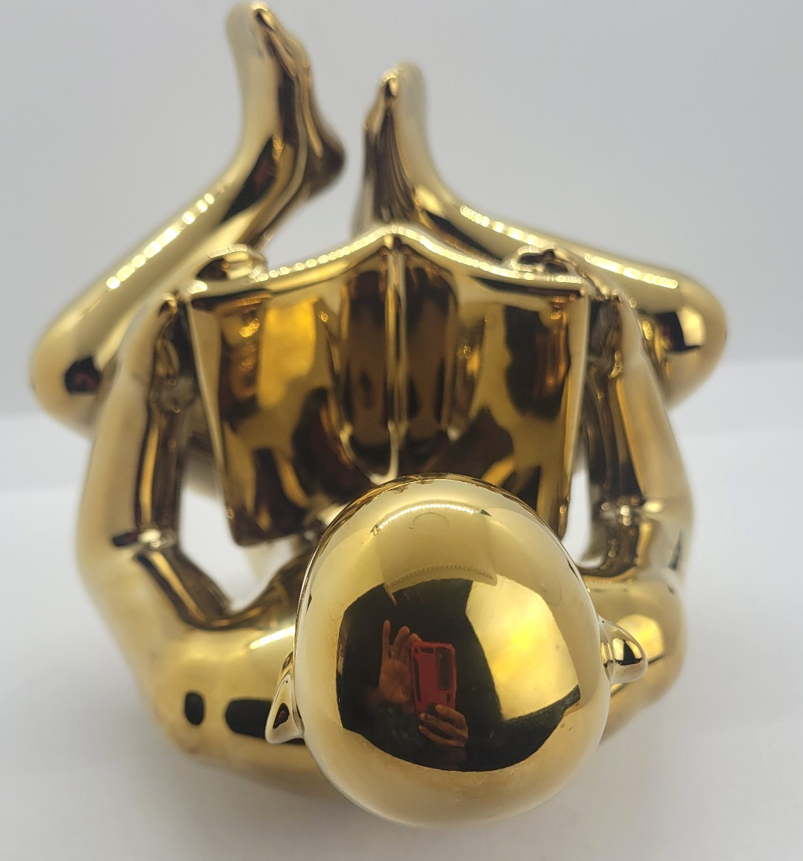 Ceramic Metallic Mirror Finish Gold Thinker