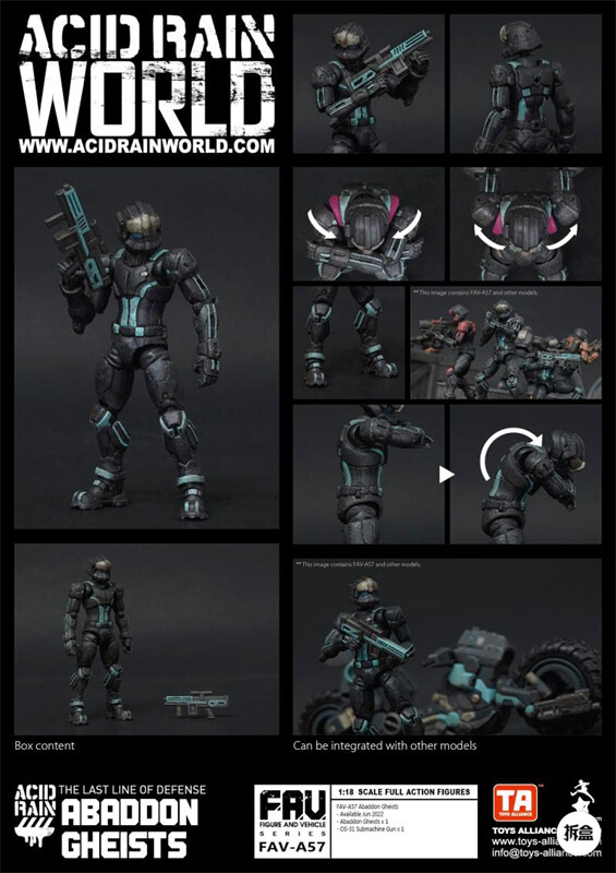 Acid Rain World FAV-A57 1:18 Scale 3.75in. Full Action Figure New In Stock
