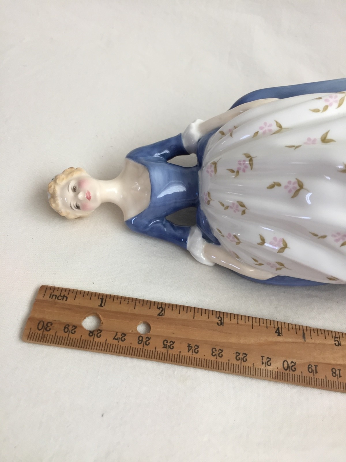 Royal Doulton Alison, Whimsical Pretty Lady Blue Floral, Vintage Bone China 2336
