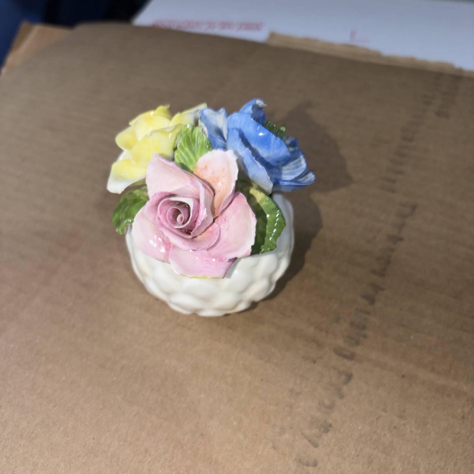 Vintage Radnor Bone China Mini Flowers Hand Made Floral Arrangement England