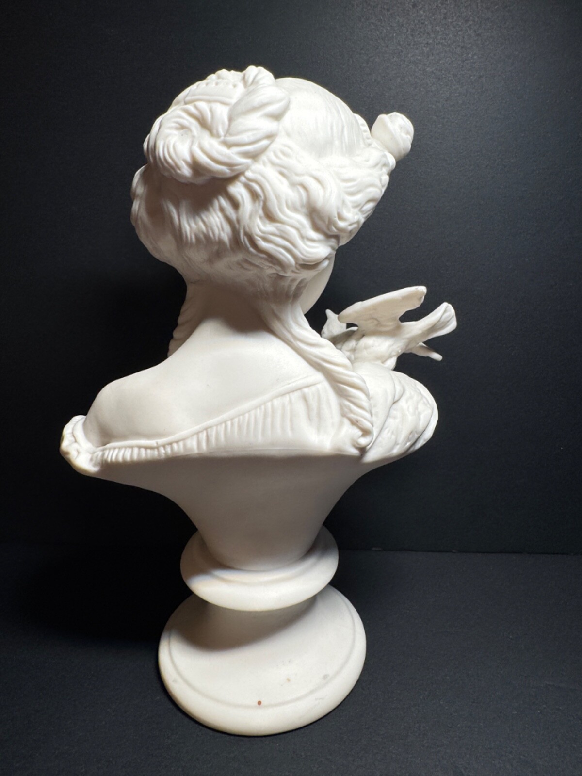 1880 Parian Ware Bust of Lesbia, 140 year old Handwritten Provenance Note